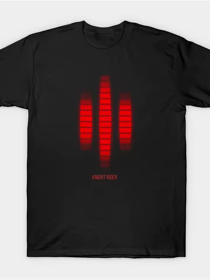 Knight Rider Voice Box T-and kids tshirt with KITT Design Iconic Voice Module Graphic Casual Tee for 80s TV Show Fans Nostalgic Apparel