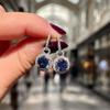 Серьги-подвески Huitan Fancy Blue Stone для женщин, цветной темперамент, элегантные женские серьги, высококачественные модные ювелирные изделия