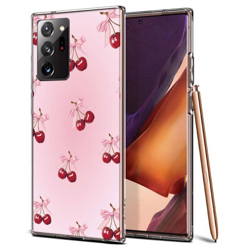 Cherry Bow Phone Case for Samsung A55 A35 A25 A15 A07 A05S A16 A17 A26 A36 A37 A56 A57 Galaxy Note 20 10 A50S A71 A51 A31 A30 A2