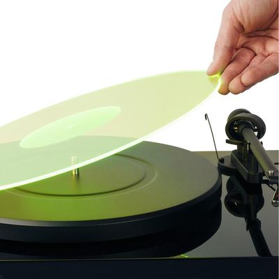 Hudson Акриловый коврик для проигрывателя LP Slipmat Зеленая крышка Hi-Fi Американского производства