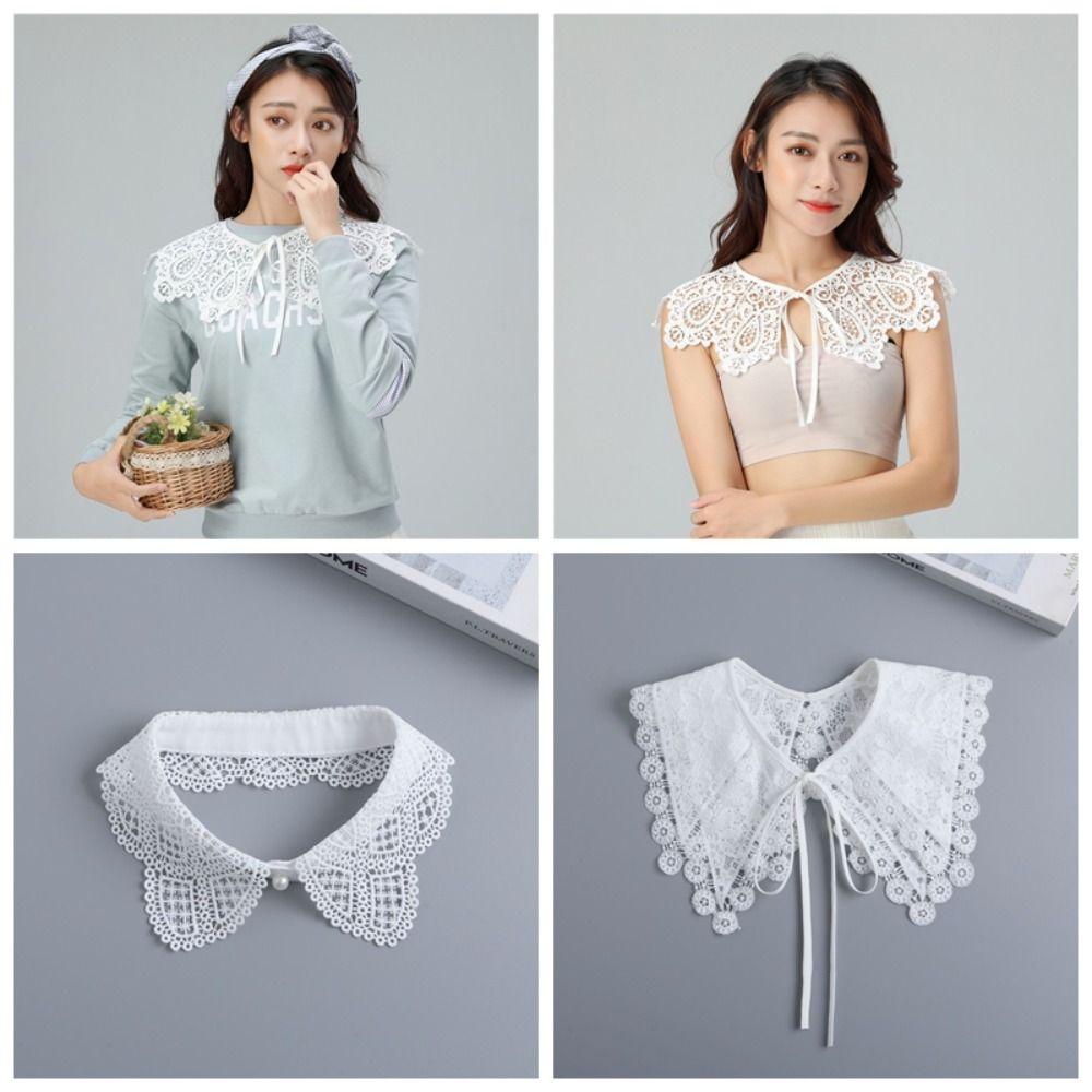 Lace Hollow Collar Detachable Shawl Decoration New Fake Collar Women