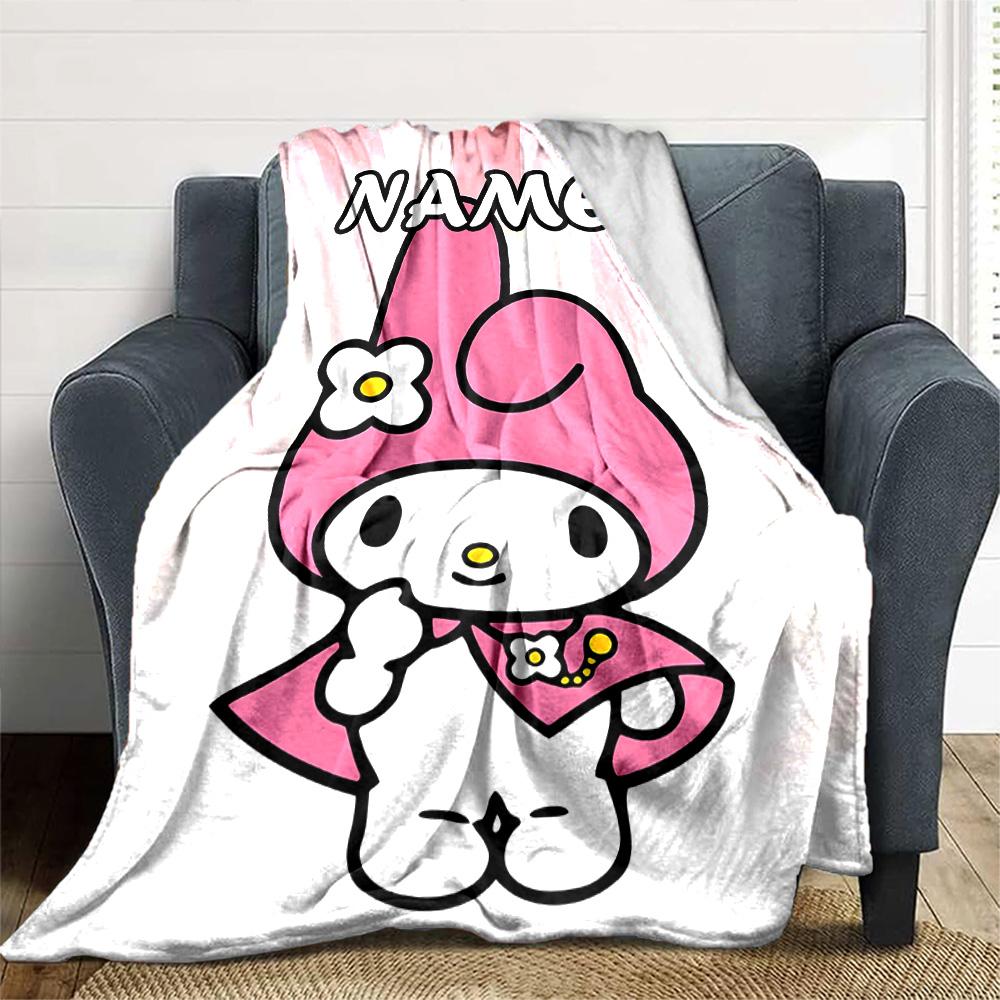 Customizable Melody2 Throw Blanket – Personalized Name, All-Season Cozy Snug Blanket, Machine Washable, Personalized Blanket
