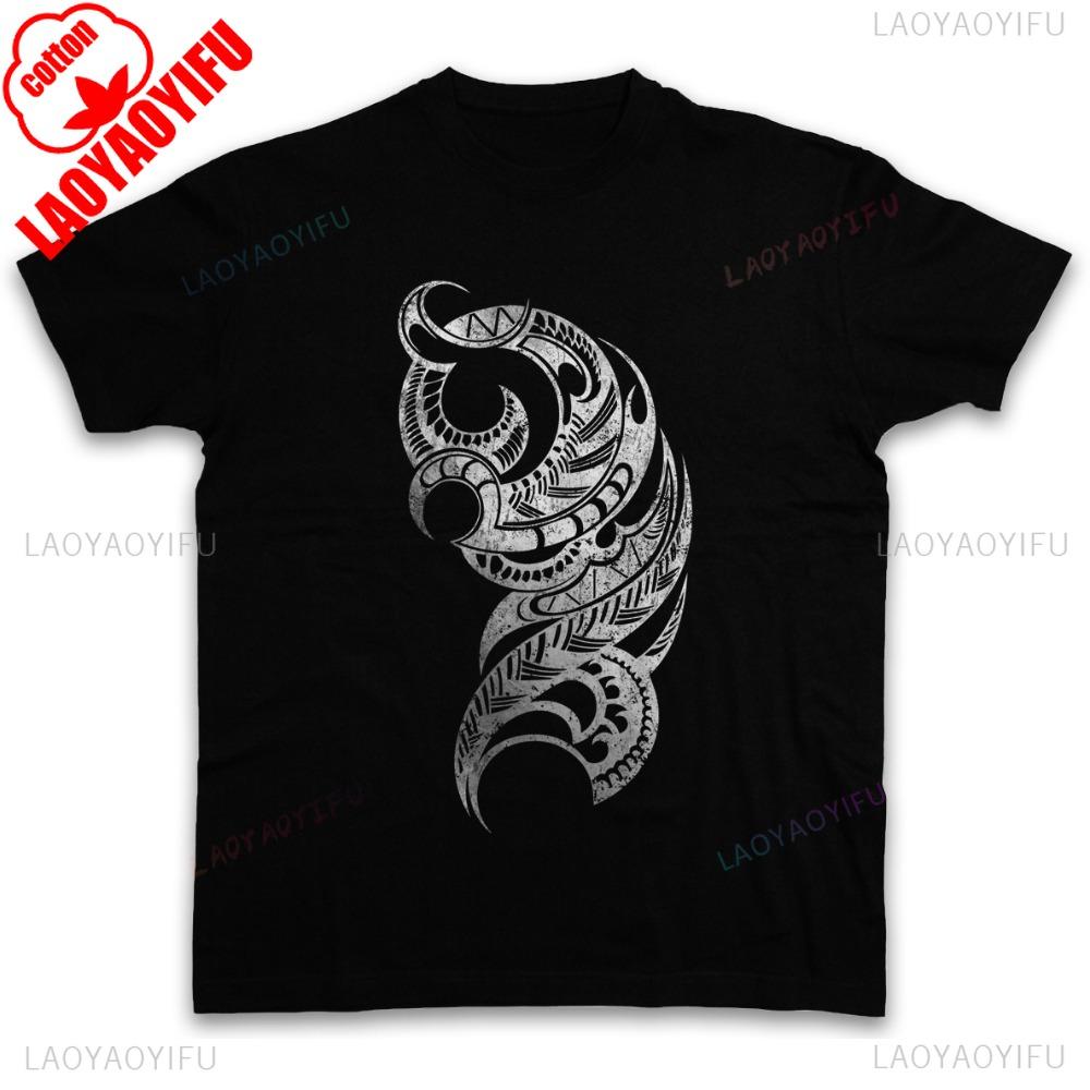 MAORI SYMBOL TSHIRT Natives Culture Graphic Printed Tshirt Native Tribe Tribal Haka Indians Shirt Men Summer Outdoor Clothing