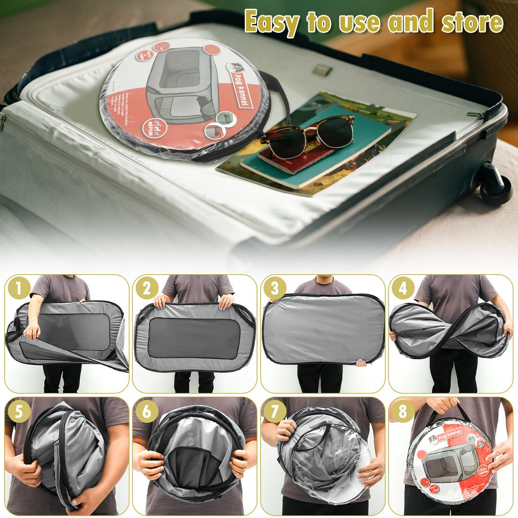 Переноска для собак, дорожная клетка, большая складная, раскладывающаяся клетка, портативная уличная сумка для кошек, лежанка для животных, палатка-клетка, домик-клетка.