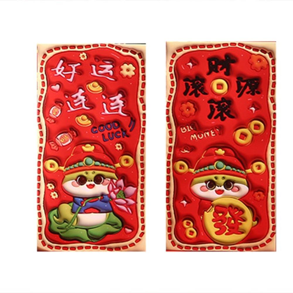 6Pcs Cartoon Snake Packet Envelopes 3D Blessing Pocket New Year Supplies Red Packet  Spring Festival