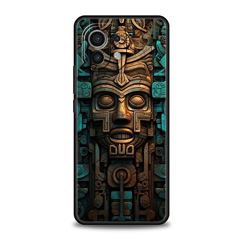 Чехол для телефона для Xiaomi Poco F7 F6 F5 F4 F3 X7 X6 X5 X4 X3 NFC M4 C51 C55 GT Pro 5G Мягкий ТПУ Fundas Винтажная Роспись с Тотемами