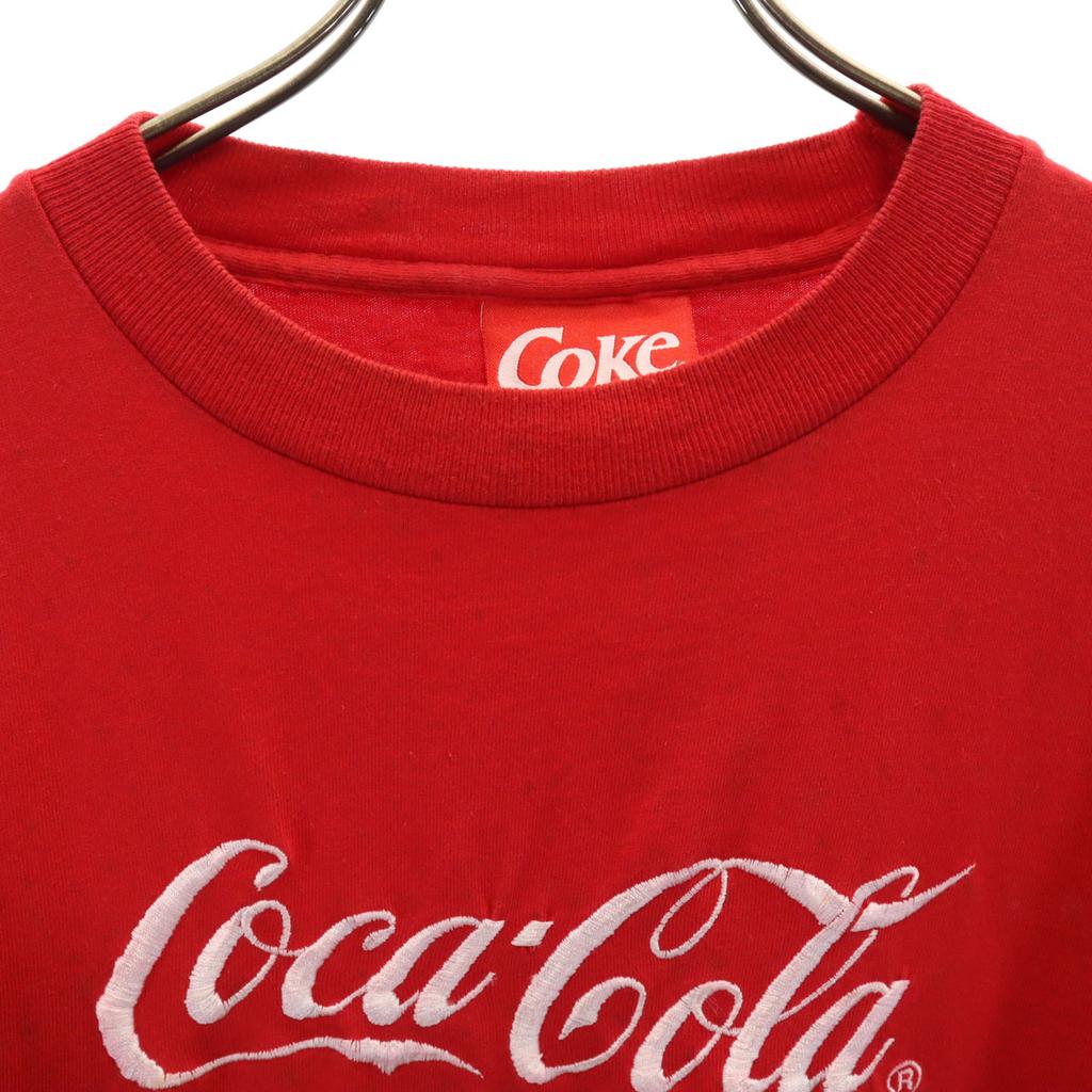 Coke 90s Made In USA Old Short Sleeve T-shirt L Red Single Stitch Men's Used