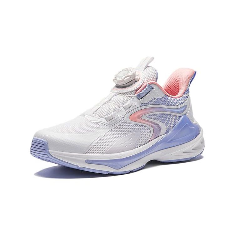 Anta Детские удобные кроссовки с круглым носком, защитой от ударов и низким верхом для бега, детские кроссовки белые 322415508-2