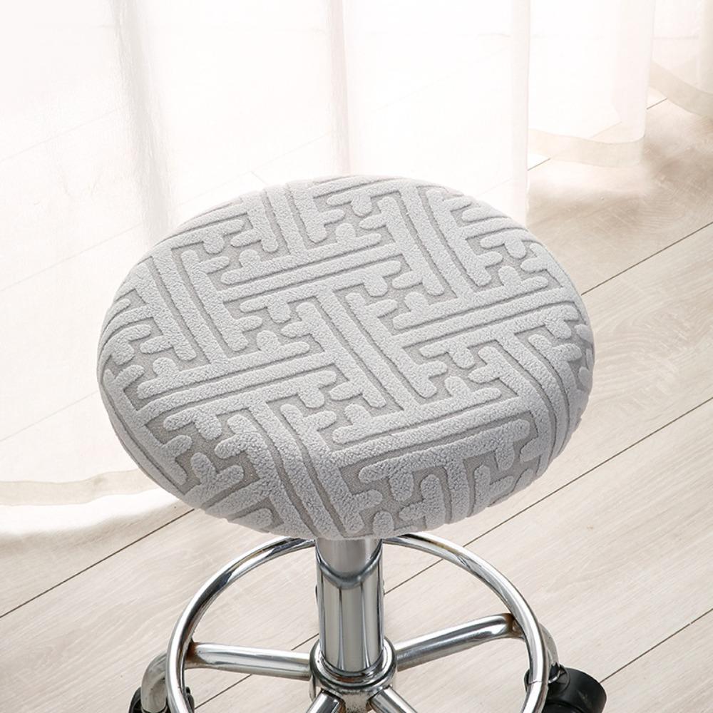 Washable Chair Seat Cover Slipcover All Inclusive Stool Seat Cushion Cover 30cm with Elastic Bands Seat Chair Slipcover