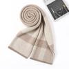Cashmere Men's Scarf Winter Thickened Warm Knitted Long Plaid Wool Scarf for Dad's Birthday Gift