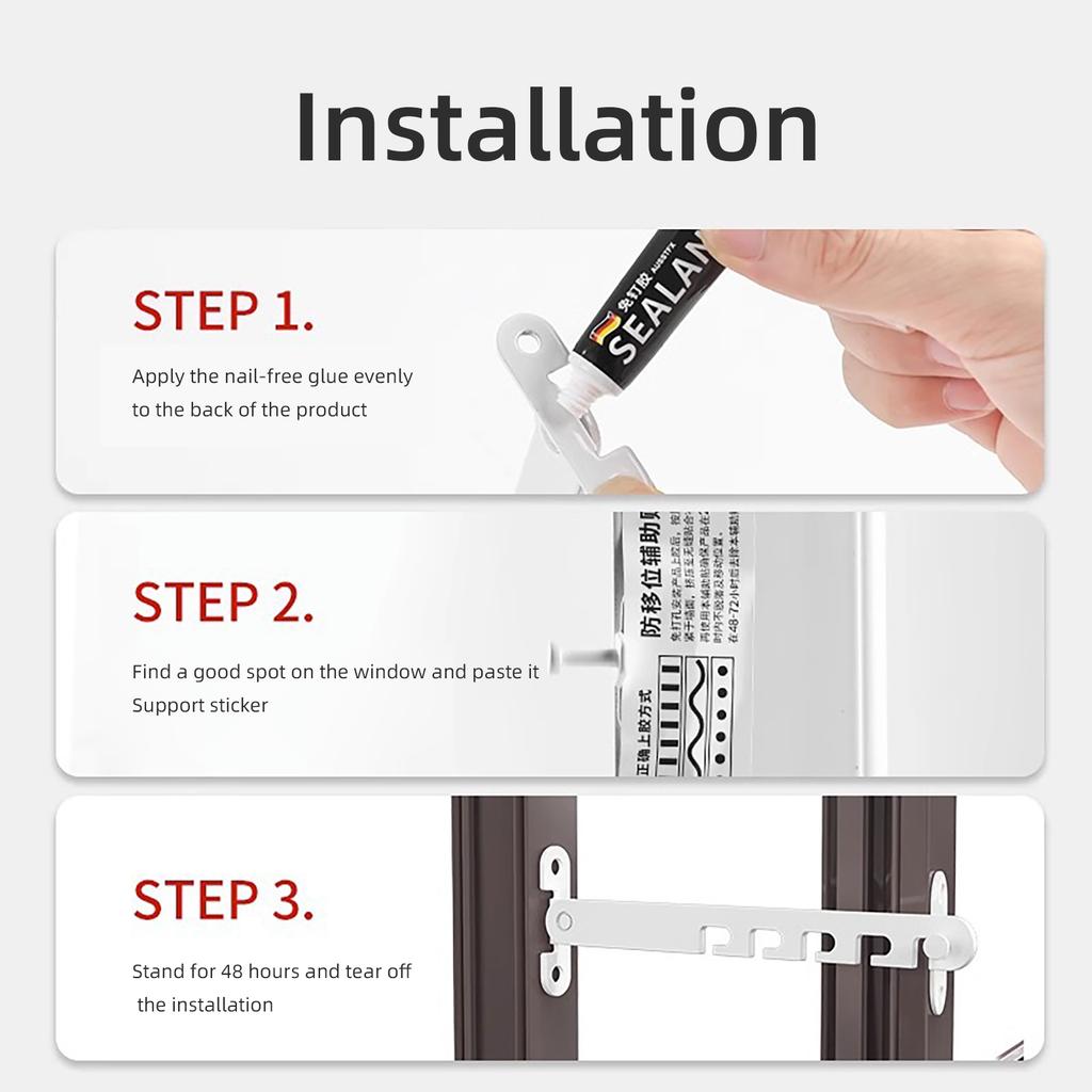 Модернизации Стальной оконный ограничитель Регулируемые замки безопасности Защелки для безопасности детей Простая установка для наклонных окон