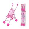 Розовая кукольная коляска для малышей, обучающая игрушка, многофункциональная, устойчивая, для маленьких детей, безопасные куклы, аксессуары A5T6