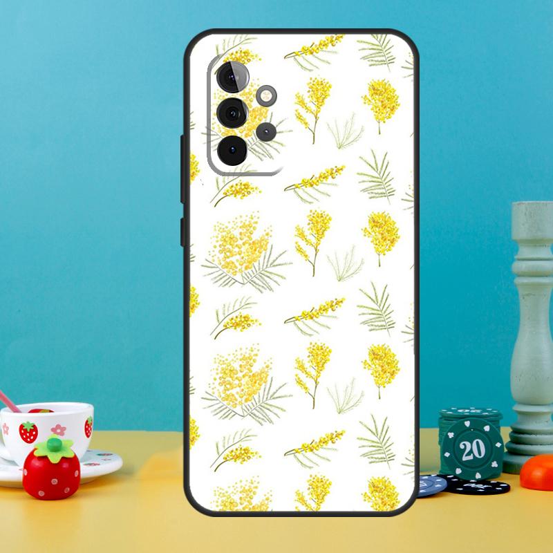 Желтые Цветы Космоса Лавандовый Чехол Для Samsung Galaxy A15 A16 A05 A26 A36 A56 A52 A53 A33 A13 A34 A54 A14 A35 A55 A22 A32