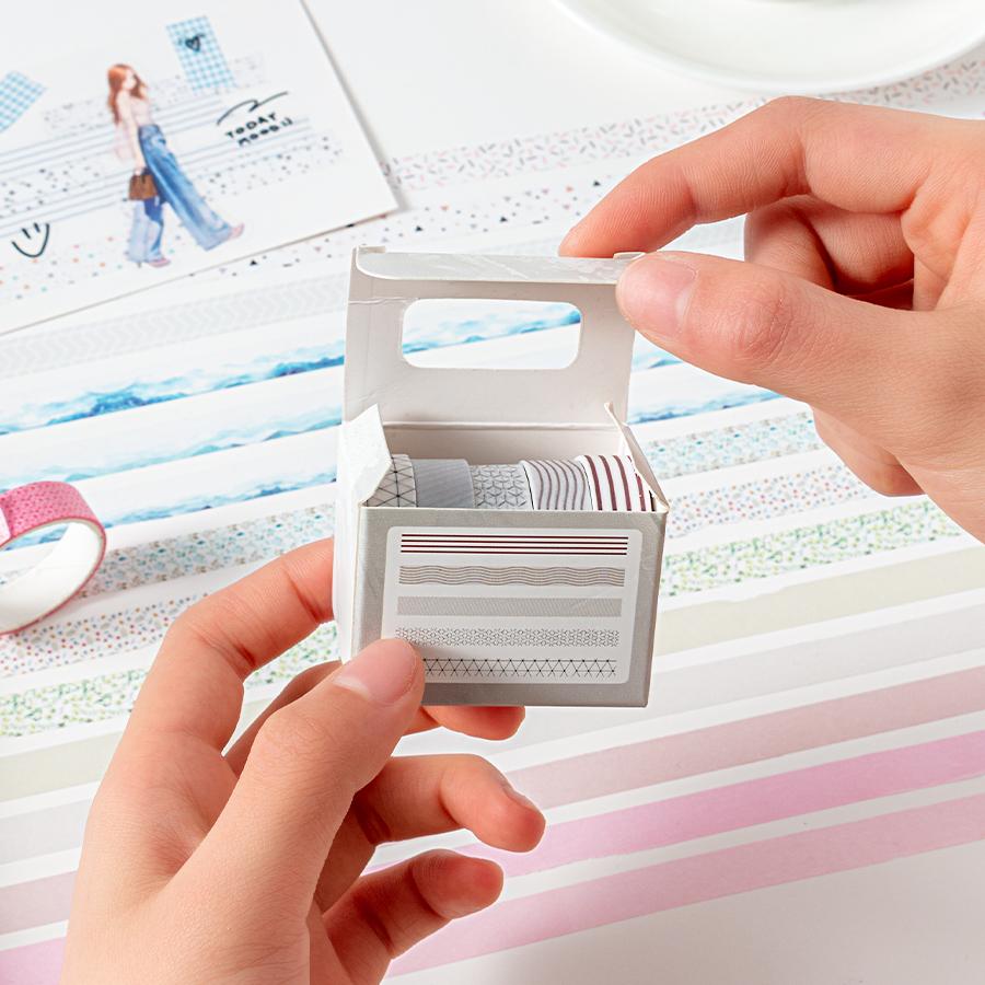 Набор из 5 штук васи-лент с цветами сакуры, мини-набор лент, клейкая маскировочная лента 1 см, декоративные наклейки для дневника, для DIY рукоделия