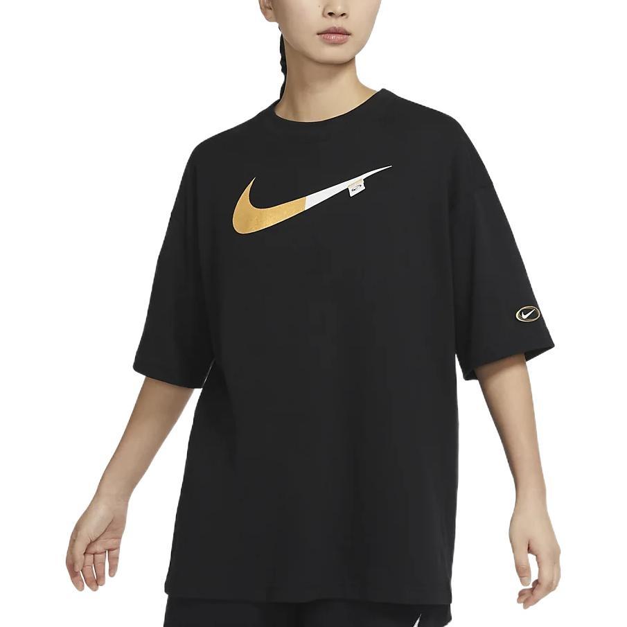 Nike Drop Shoulder Sleeve T Shirt Women's Black DX6291-010