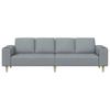 Living Room Sofa Light Grey 250 x 77 x 76 cm Polyester