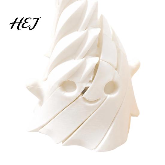 Interactive Fidget Structure 3D Printed Ghost Toy, Flexible Slippery Sensory Toy for Kids Adults, Stress Relief Figurine Halloween Desk Decoration And