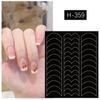 French Manicure Strip Nail Forms Fringe Tip Guides Sticker DIY Wavy Line Nail Art Tips Guides Stickers Stencil Strips Nail Tools