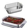 Large Capacity Tray Roasting Tray Roasting Plate Kitchen Bakewares StainIess Steel Material Suitable for Outdoor Picnics