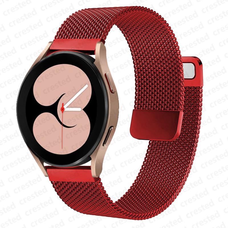 Совместим с Samsung Universal Watch45 & Huawei Watch3: Миланский браслет из нержавеющей стали, двухсекционный, 20/22 мм