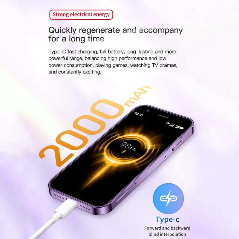 Soyes XS16 4G Smart Phone 3.0 Inch Android 8.0 Quad Core 2000mAh RAM 2GB/3GB ROM 16GB/32GB Type-C Dual SIM MINI Phone