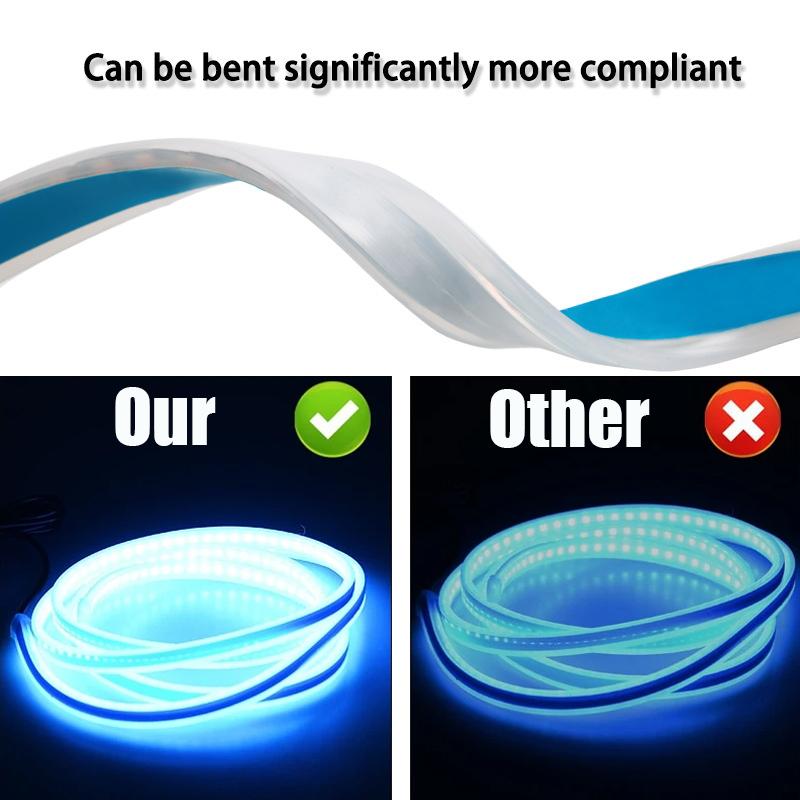 Car Hood Led Light Strip Waterproof Auto Decorative Headlight Atmosphere Lamp Exterior Ambient Decoration Lighting Car Universal