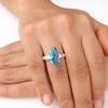 Швейцарский голубой топаз драгоценный камень 925 стерлинговое серебро ювелирные изделия ручной работы дизайнерское кольцо RR-65-3