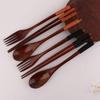 Dinner Kit Wooden Dinnerware Home Tableware Fork Chopsticks Spoon Set Cutlery Utensils Sets