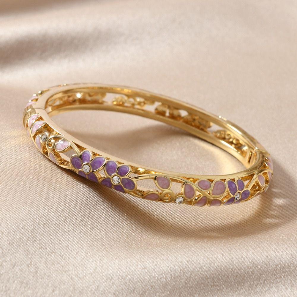 Traditional Vintage Cloisonne Bangle Enamel Women's Hand Bracelet Jewelry Gifts