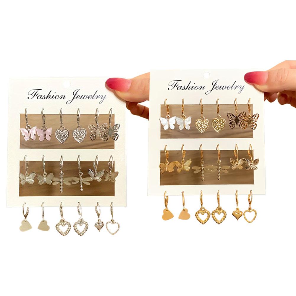 9 пар Модные металлические круглые серьги-капли со звездами, набор, позолоченные украшения для женщин, унисекс серьги U2B2