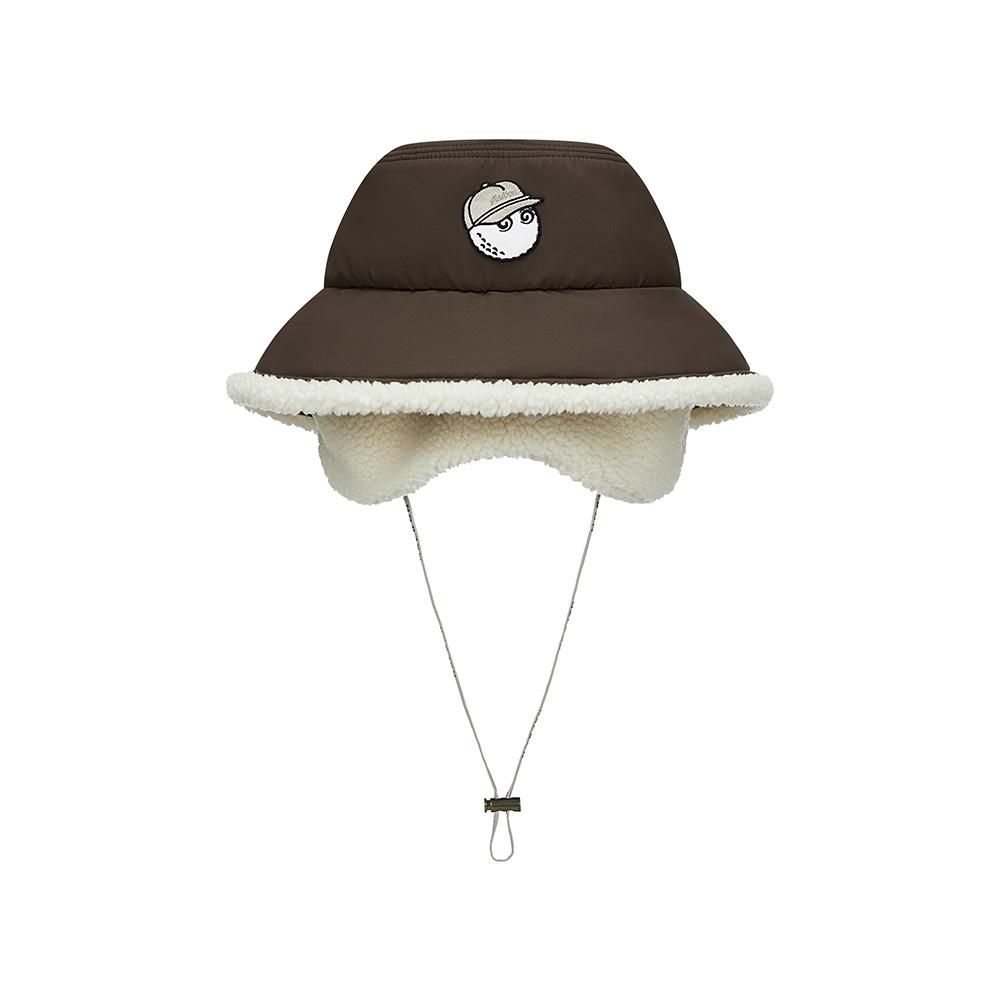 MALBON GOLF Padded Earmuff Bucket Hat Brown (Woman)