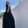 Strapless Dress Long Black Women Fashion Slim Sleeveless Oneck High Waist Dresses Female Spring Summer Party Vestidos