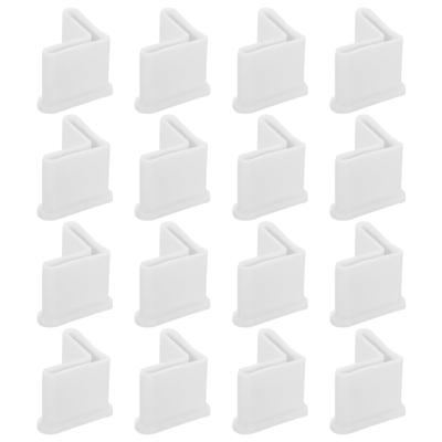 Uxcell 16 шт. L-образные накладки на ножки, 1" x 1" (25 х 25 мм) Защитные накладки на ножки мебели, L-образные ПВХ уголки для ножек мебели, Белые