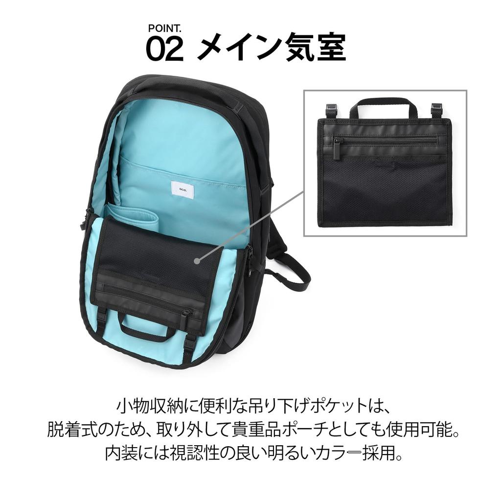 Мужской рюкзак Ace Gene 17 л, формат A4, совместимый с 14,0-дюймовыми ПК, двухсекционный дизайн, расширяемый объем Lagurentis, светоотражатель в комплекте, и