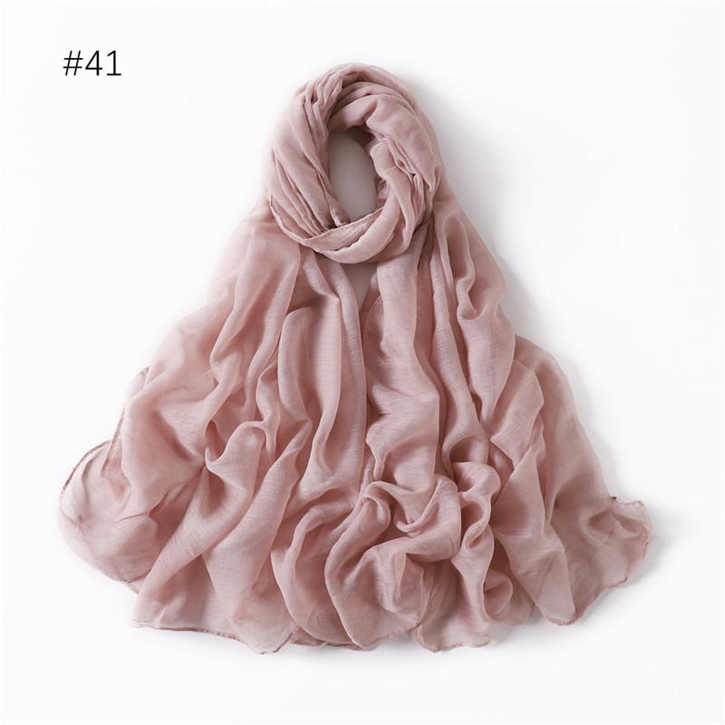 58 Colors Women Candy Color Voile Scarf Plain Solid Pashmina Female Warm Cotton Viscose Scarves Blanket Shawls And Wraps Bufanda