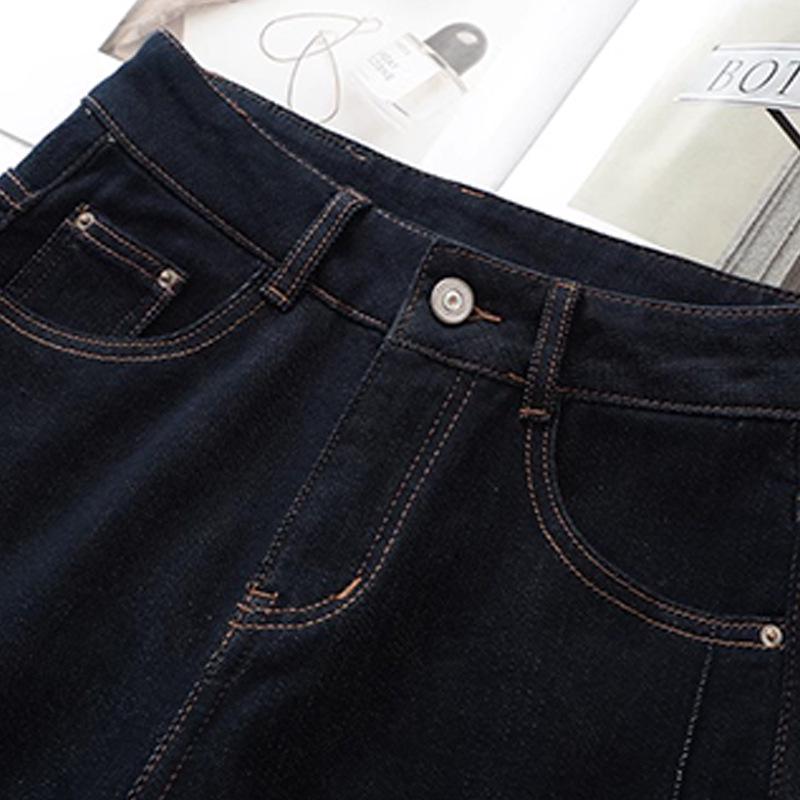 Women's Spring & Autumn 2024 Wide-Leg Jeans: Loose, Slimming, Floor-Length Straight Pants for Petite Figures