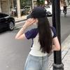 Женские футболки в стиле ретро, с коротким рукавом, воротником на молнии, футболки Y2K для девочек, уличная одежда, женские топы
