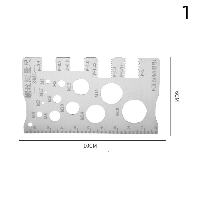 Space-saving Screw Measurement Tool, Industrial Pitch Gauge Ruler for Bit, Bolt, Nut, Craft