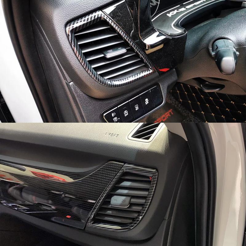 Кнопка подъема окна/рулевое колесо/вентиляционное отверстие переменного тока, накладка, отделка из АБС-пластика, внешний вид из углеродного волокна, интерьер для Kia