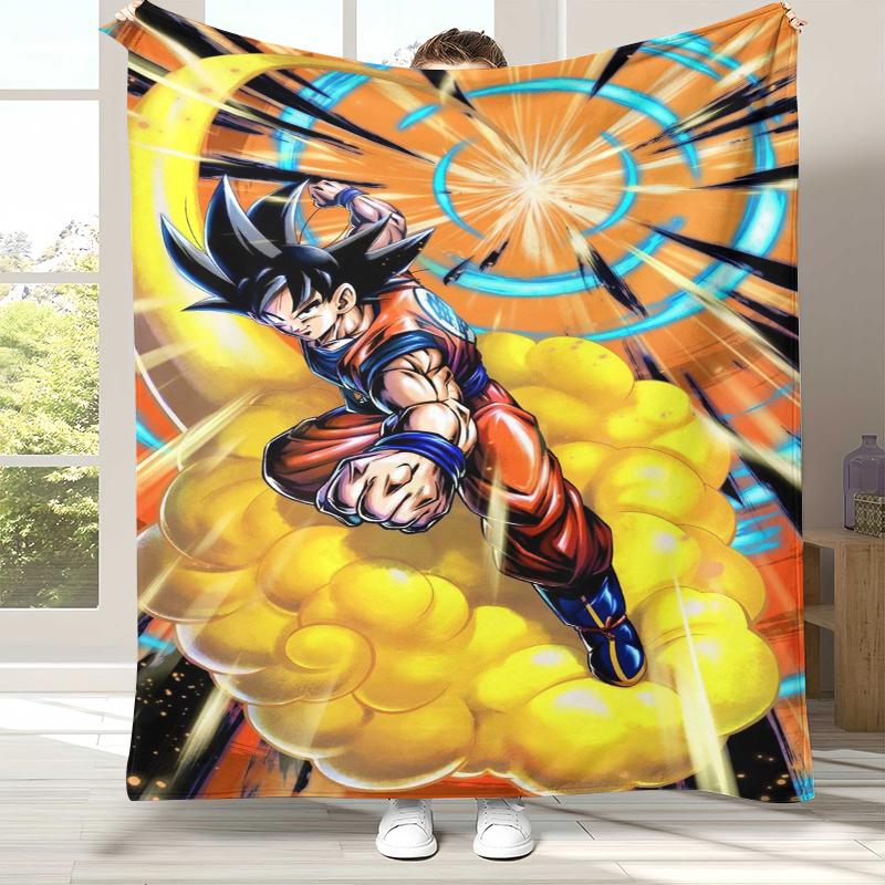 Аниме D-Dragon Ball Игра Мультфильм Фланелевое Одеяло, Ультра Мягкое Теплое Плюшевое Покрывало для Дома Спальни Кровати Дивана Офиса Кемпинга