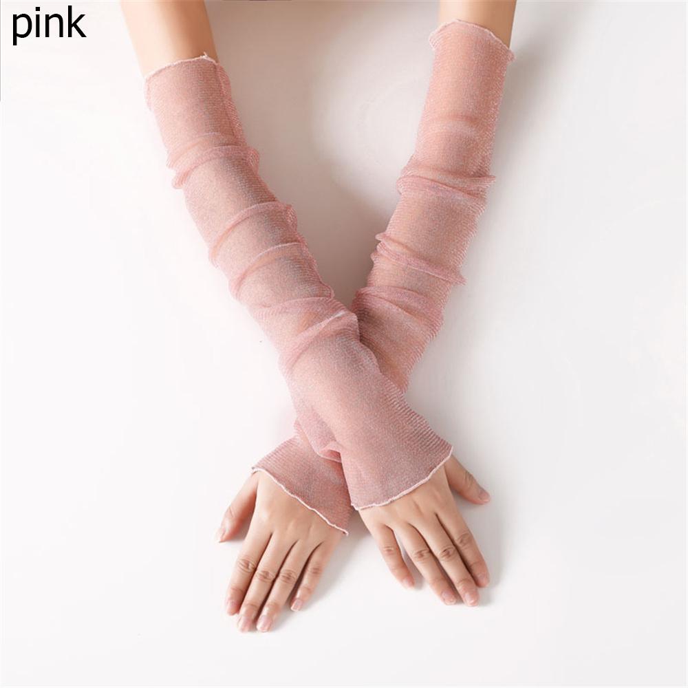 Дышащие тонкие сетчатые кружевные перчатки с защитой от УФ-лучей, перчатки для вождения, рукава для защиты от солнца, солнцезащитные с длинным рукавом