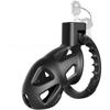 Adjustable Male Chastity Cage Hinged Snap Base Ring Resin Cock Cage Anti-Pinch BDSM Bondage Toy for Men Couples 2 Sizes