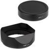 Металлическая квадратная бленда Haoge + крышка для объектива для Fujifilm, совместимая с Sony Carl Zeiss Sonnar T* FE 35mm F2.8 ZA, FE 55mm/F1.8 и FE 24mm F1.8 ZA