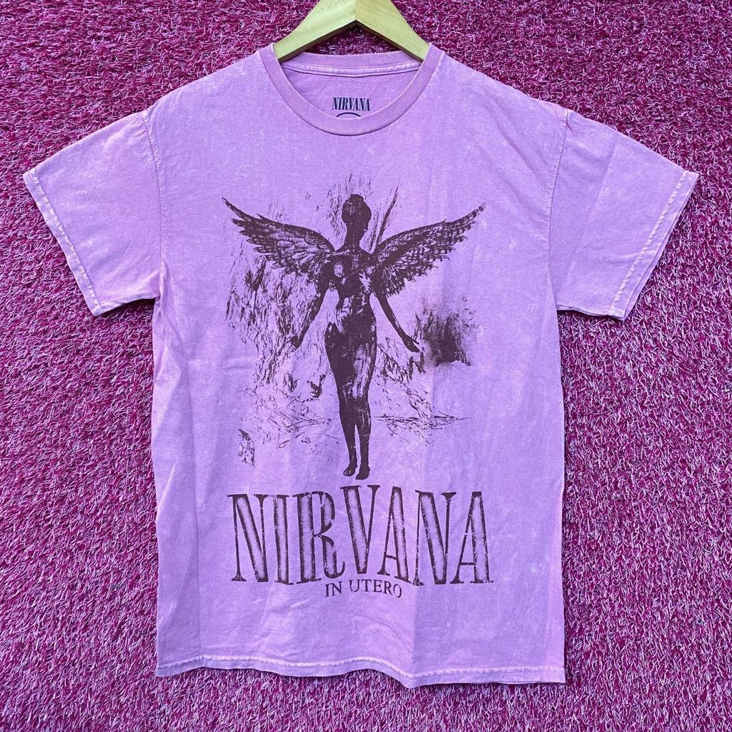 Nirvana Розовая Монохромная In Utero Рок 100% Хлопок Футболка Мужские Футболки Топ