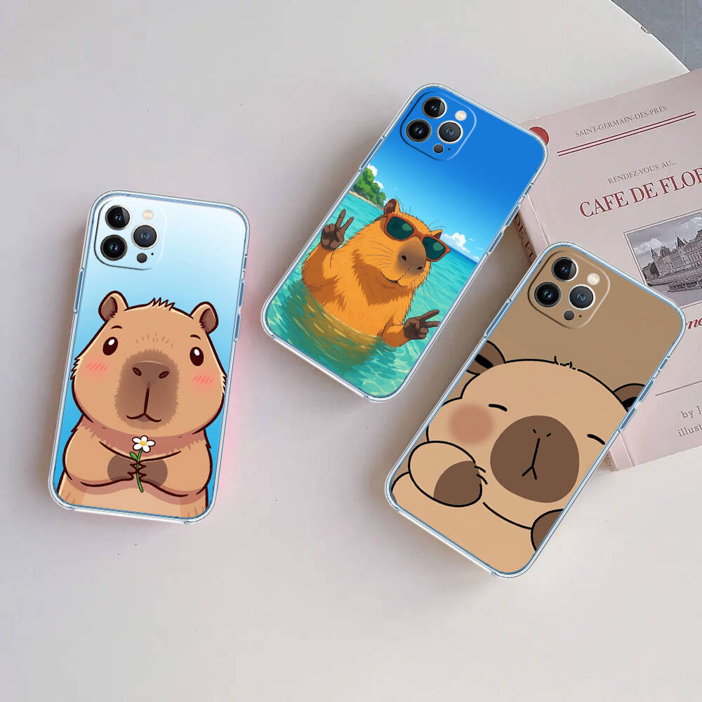 Cartoon Capybara Case for Motorola G10 G20 G04 E30 E40 E22 E20 E13 E15 G22 G23 G05 G75 G35 G55 E22S E7 G6 G7 G8 G9 Plus Power Play
