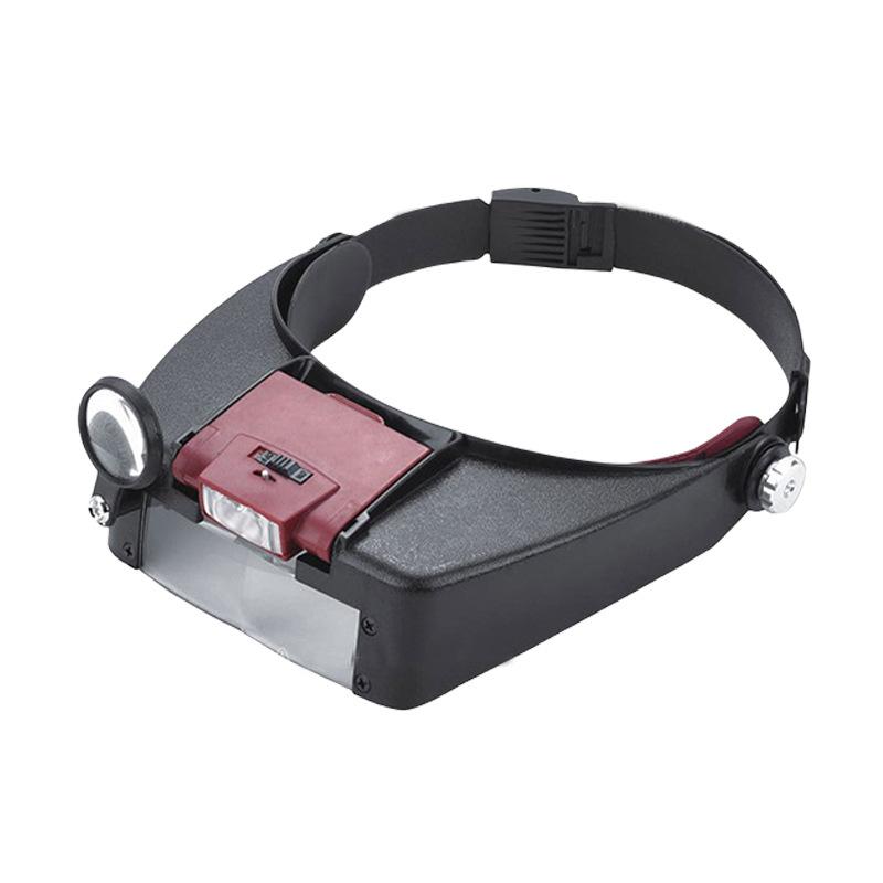 Регулируемая повязка на голову GZDL, 10-кратное увеличительное стекло с подсветкой, инструмент для ремонта часов, лупа