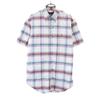 Check Pattern Short Sleeve Light Oxford Button Down Shirt Men's Used