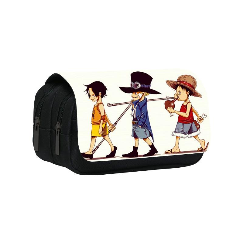 One Piece Large Capacity Double Layer Stationery Bag With Durable Nylon Material