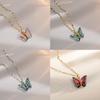 Красочные бабочки ожерелье простые насекомые ключицы цепи для женщин девушки мода темперамент ожерелье ювелирные изделия аксессуары подарки