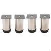 5cm Round Cabinet Metal Legs Adjustable Stainless Steel Kitchen Feet Wardrobe Desk Bench (4pcs Set,
